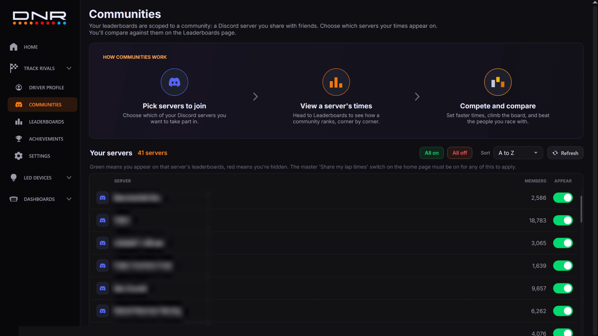 Track Rivals in the DNR plugin: screenshot 3 of 6